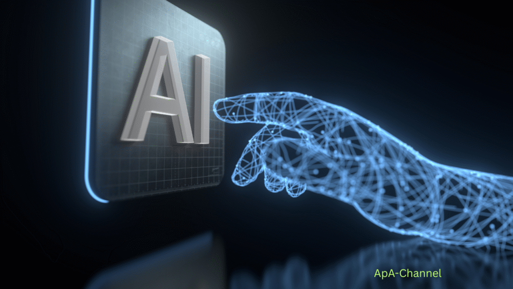 Digitalna AI ruka dodiruje virtuelno dugme sa oznakom “AI”, simbolizujući uticaj veštačke inteligencije na tehnologiju.