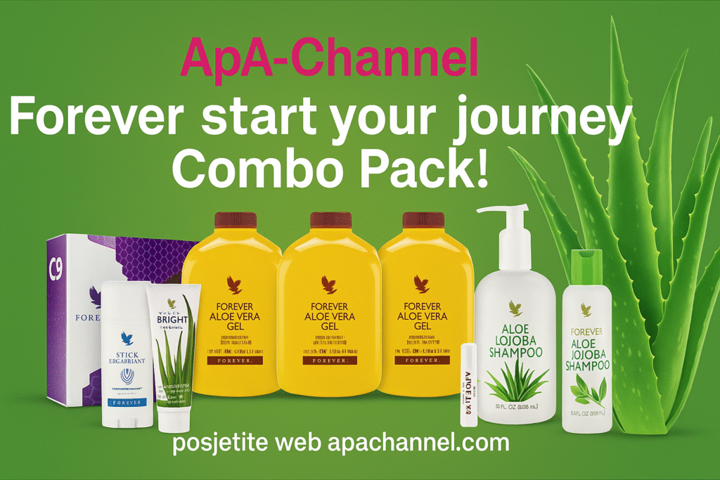 Forever Aloe Vera Paket recenzija – Start Your Journey Combo Pack proizvodi uz ApA-Channel brending
