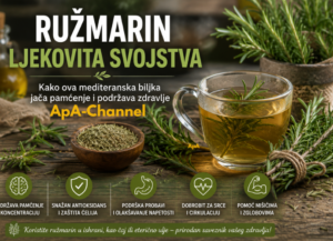 Ružmarin ljekovita svojstva – svježi ružmarin i čaj kao simbol prirodne podrške pamćenju, koncentraciji i zdravlju