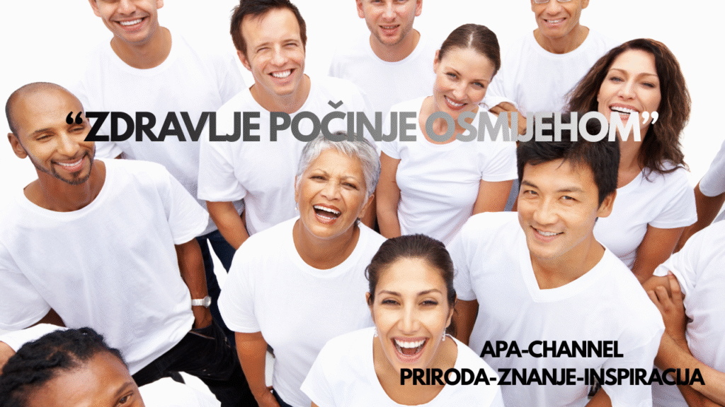 “Grupa ljudi različite dobi smije se zajedno – vizualna poruka da smijeh kao lijek poboljšava zdravlje i zajedništvo (ApA-Channel).”