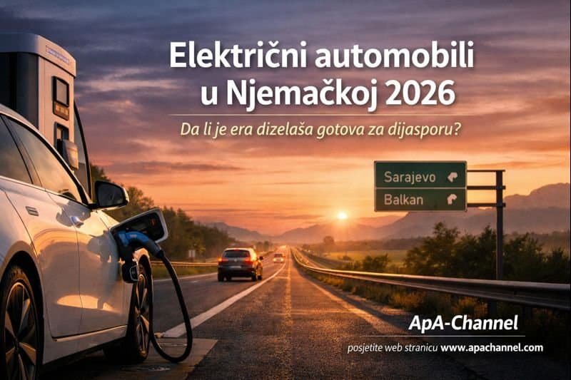 Električni automobili u Njemačkoj 2026 – dijaspora na putu prema Balkanu, električni auto na punjaču umjesto dizela