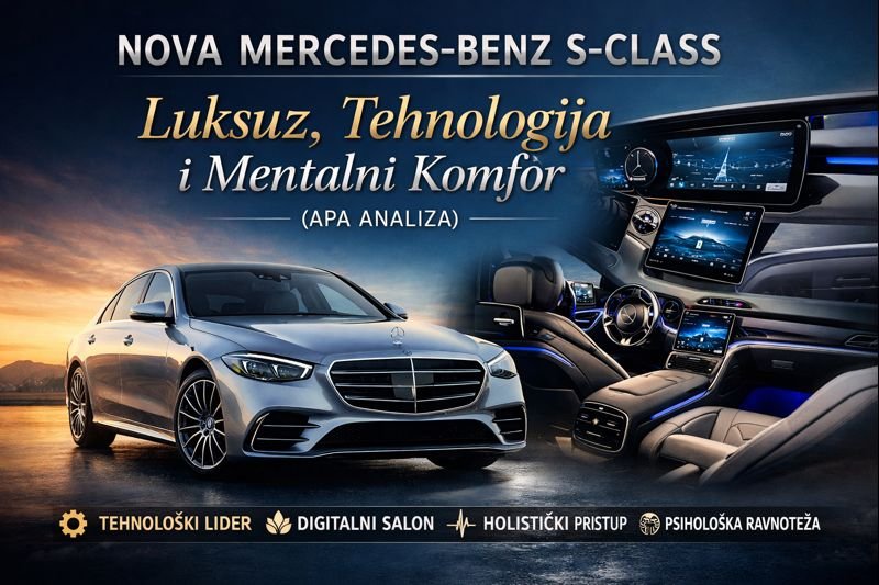 Mercedes S-Klasa luksuz enterijer i digitalni kokpit sa ambijentalnim osvjetljenjem