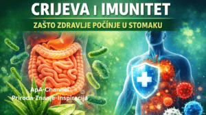 Crijeva i imunitet – ilustracija probavnog sistema, imunološke zaštite i aloe vere kao prirodne podrške zdravlju