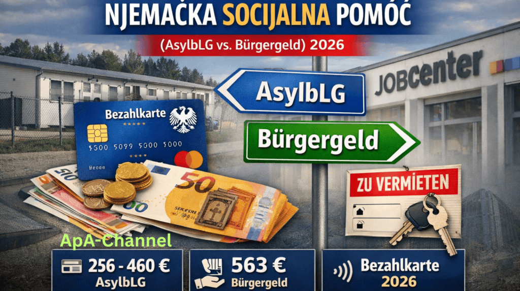 Njemačka socijalna pomoć 2026 – AsylbLG vs Bürgergeld finansijska analiza
