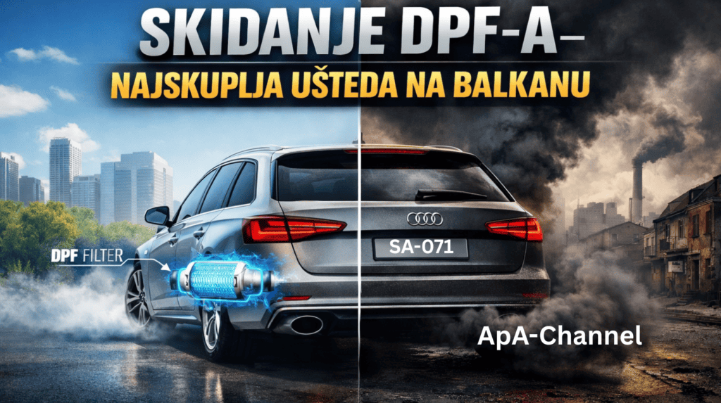 Skidanje DPF-a na Audi dizel vozilu – prikaz posljedica bez filtera