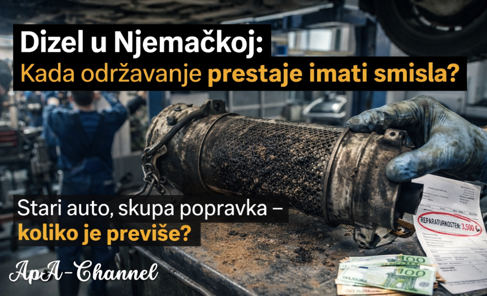 stari dizelaš Njemačka DPF filter popravka troškovi 3500 eura