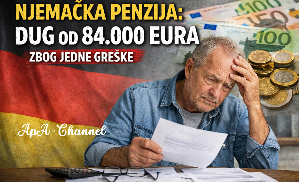Njemačka penzija dug od 84.000 eura zbog jedne greške u prijavi naknade