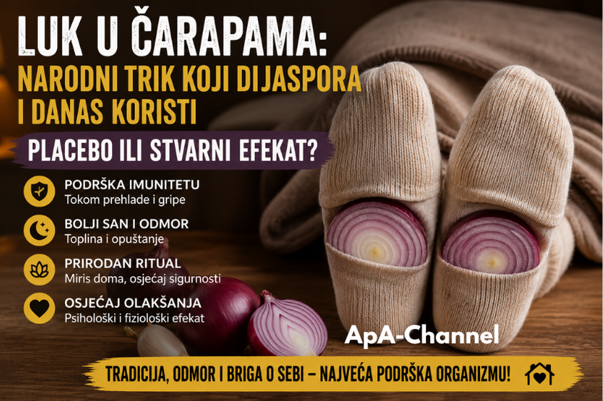 Luk u čarapama – narodni balkanski trik za prehladu i odmor organizma uz crveni luk i debele čarape tokom noćne rutine