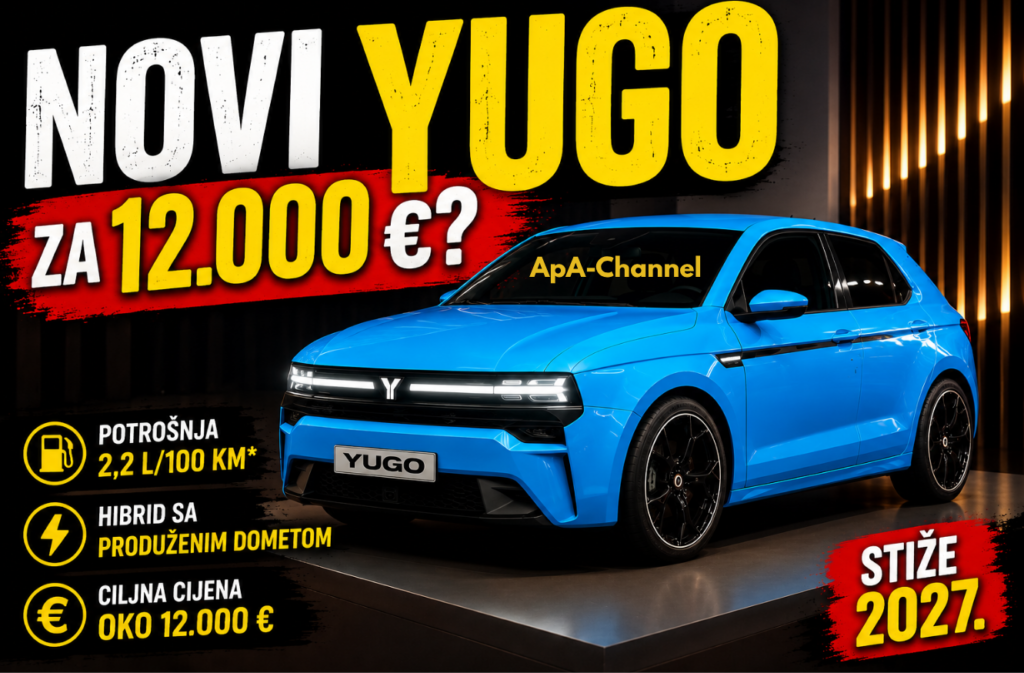 Novi Yugo koncept automobila sa modernim dizajnom i cijenom od 12.000 eura
