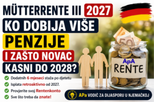 Mütterrente – povećanje penzije u Njemačkoj za roditelje djece rođene prije 1992. godine
