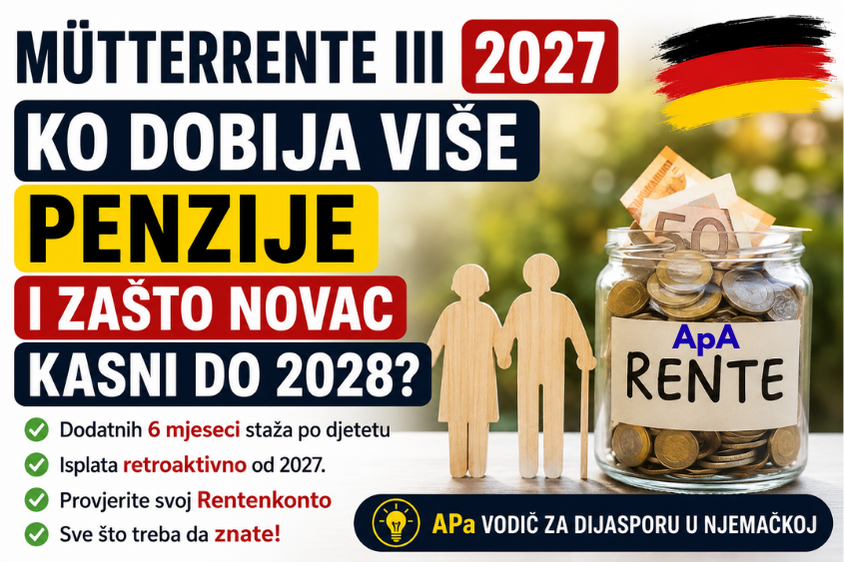 Mütterrente – povećanje penzije u Njemačkoj za roditelje djece rođene prije 1992. godine