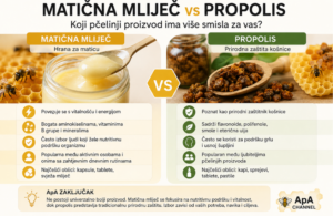 Matična mliječ vs propolis – poređenje dva najpoznatija pčelinja proizvoda i njihove glavne razlike