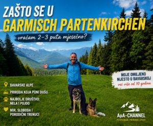 Alen sa Nelom i Pujdom u Garmisch Partenkirchenu tokom izleta u Bavarske Alpe