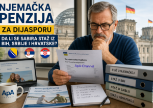 Njemačka penzija za dijasporu – dokumenti o radnom stažu
