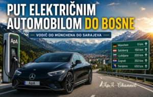 Put električnim automobilom do Bosne od Münchena do Sarajeva uz Mercedes EQ i EV punionicu