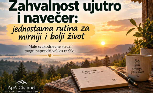 Zahvalnost ujutro i navečer – jutarnja rutina uz izlazak sunca i dnevnik zahvalnosti