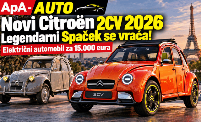 Novi Citroën 2CV 2026 – električni Spaček za 15.000 eura, ApA-AUTO