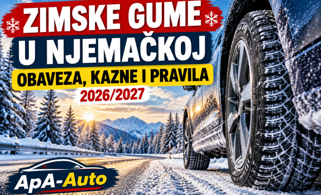 Zimske gume u Njemačkoj 2026/2027 – automobilska guma na snježnoj cesti, pravila i kazne, ApA-Auto